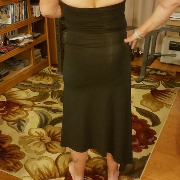 Max Studio Long Black Dress Sz Small - Picture 3 of 6